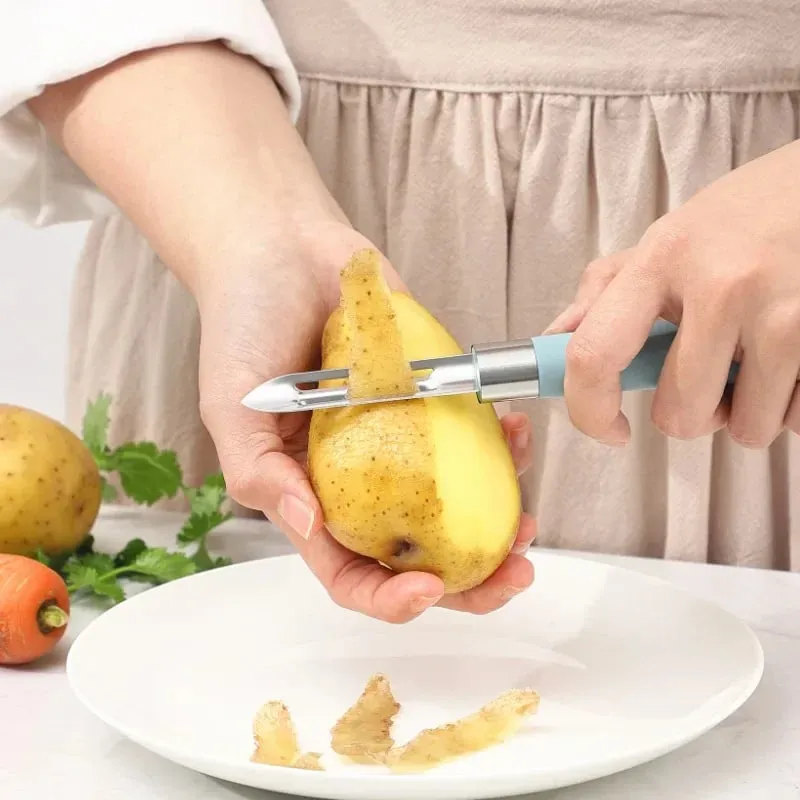 Multifunctional Rotary Vegetable Peeler for Potato Carrot Apple Non Slip Ergonomic Kitchen Tool Fruit Slicer Household Gadget