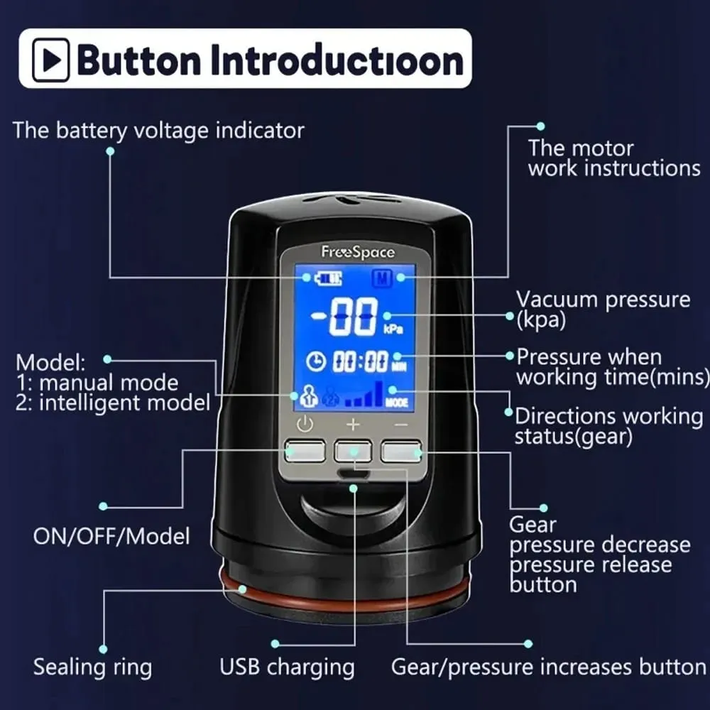 Automatic Penis Pump Suction Vacuum Male Masturbation Penis Extender Dick Erection Enhancement Trainer Adults Sex Toys