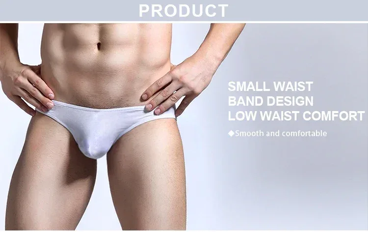 3PC Men's briefs Men's briefs U convex Modal thin stretch sexy low waist tight narrow bottom pants — image 3