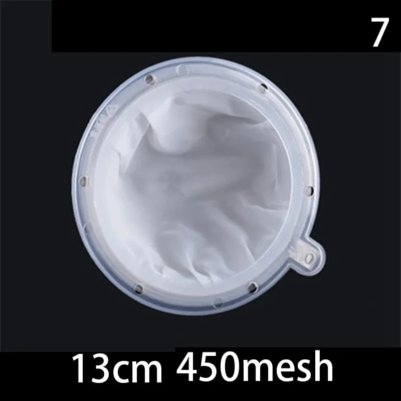 1pc 100/120/200/300/400/450 Mesh Nylon Filter Stainless Steel Funnel For Fruit Milk Traditional Chinese Medicine Oil White Wine