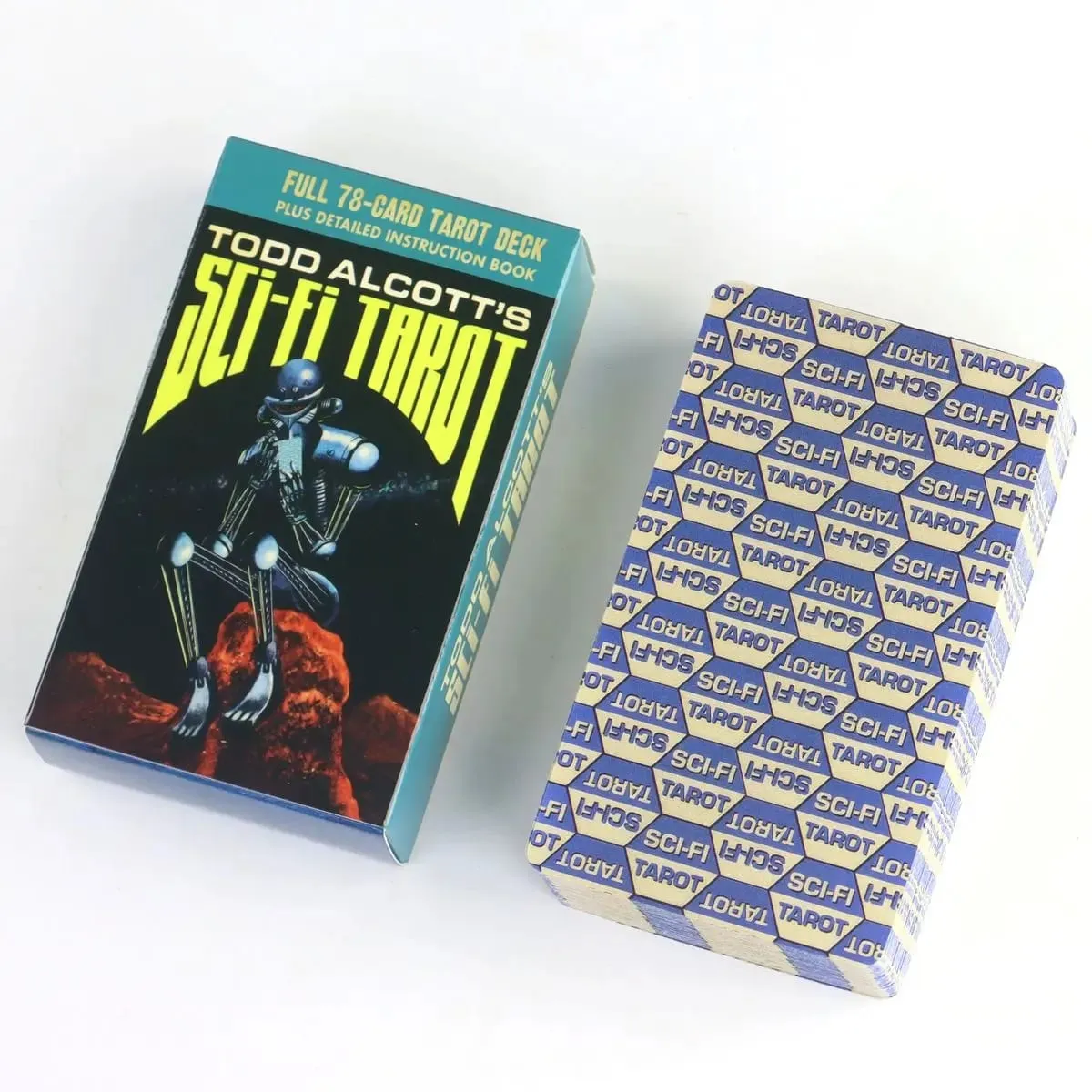 Baralho de tarô com tema de ficção científica de Todd Alcott, baseado no sistema Rider Waite, 10,3 * 6 cm, 78 peças de cartas de tarô