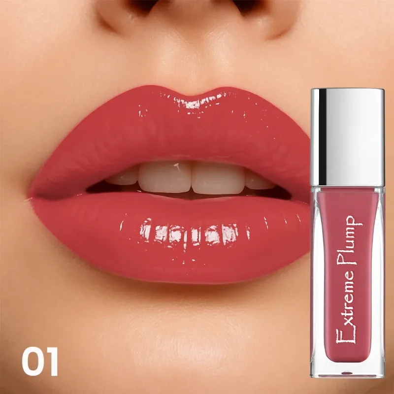 Brilho labial espelhado à prova d'água, longa duração, hidratante, maquiagem labial suave e brilhante para mulheres
