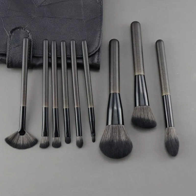 1/9/14 pçs kit de pincéis de maquiagem macio macio ferramentas de maquiagem contorno cosmético sombra de olho iluminador blush beleza compõem escova