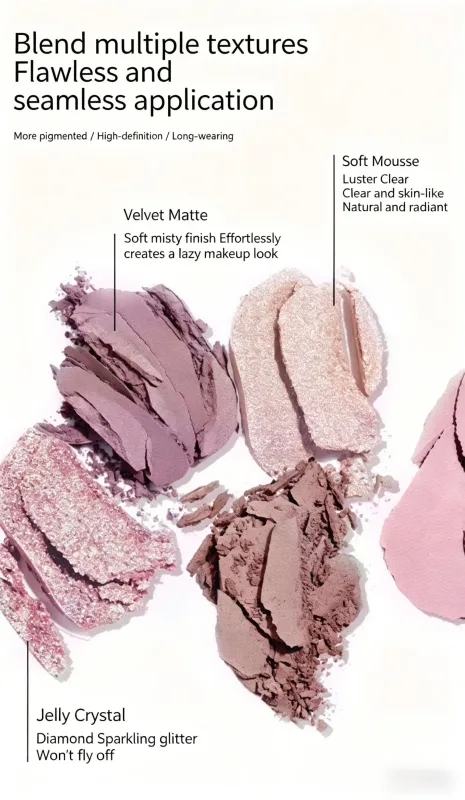 78 Colors Professional Eyeshadow Palette Book Design All In One Makeup Set Shimmer Matte Highlighter Contour Blush Lip Gloss Cos
