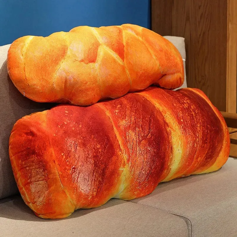 Travesseiro de pelúcia de simulação de pão, 20/40/60cm, baguete, croissant, cachorro quente, pão torrado, almofada de comida, decoração de casa, presente — image 10