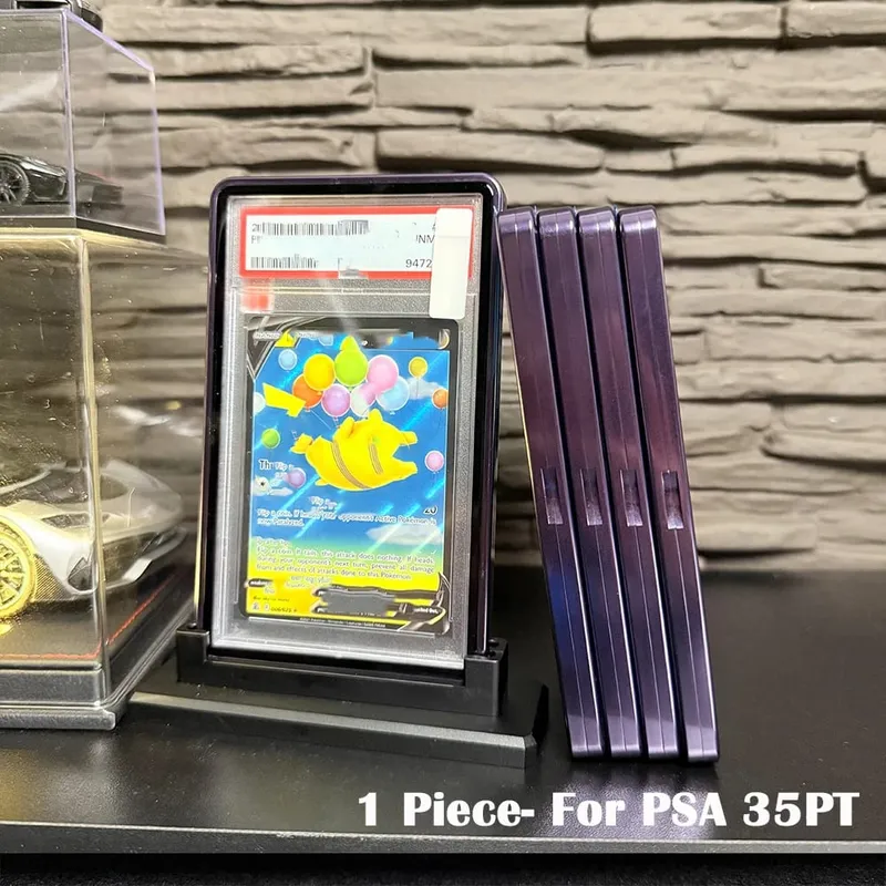 Multicolor gradiente cor liga de alumínio cartão comercial proteger titular caixa de metal para 35pt psa cgc cartão graduado