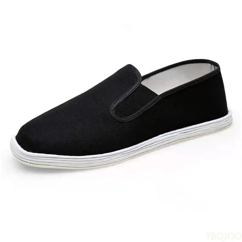 Novos sapatos de pano masculinos feitos à mão respirável apartamentos confortáveis ​​sapatos de trabalho leves casuais masculinos sapatos de lona preguiçosos zapatos homme