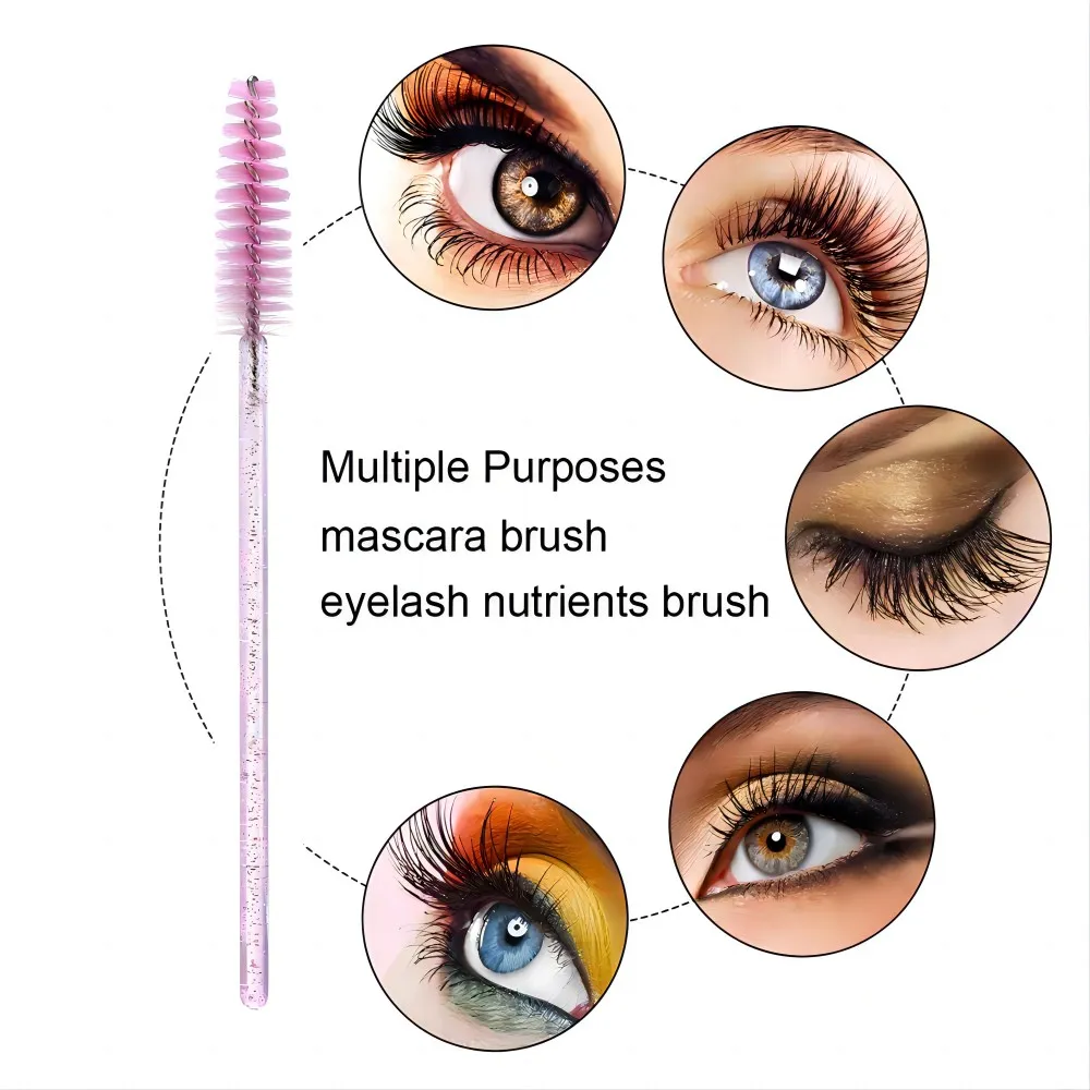 50/100/150 pçs escovas de cílios corretivo lash escova spoolies rímel varinhas aplicador para extensão de cílios conjunto de maquiagem laukiss