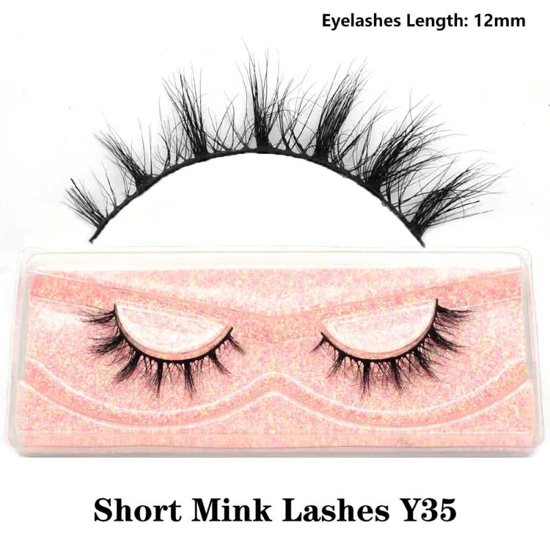 Half Eye Lashes Natural 3D Mink Short False Eyelashes Fluffy Wispy Cross Strip Fake Lashes Soft Half Eyelashes Extension Makeup — image 42