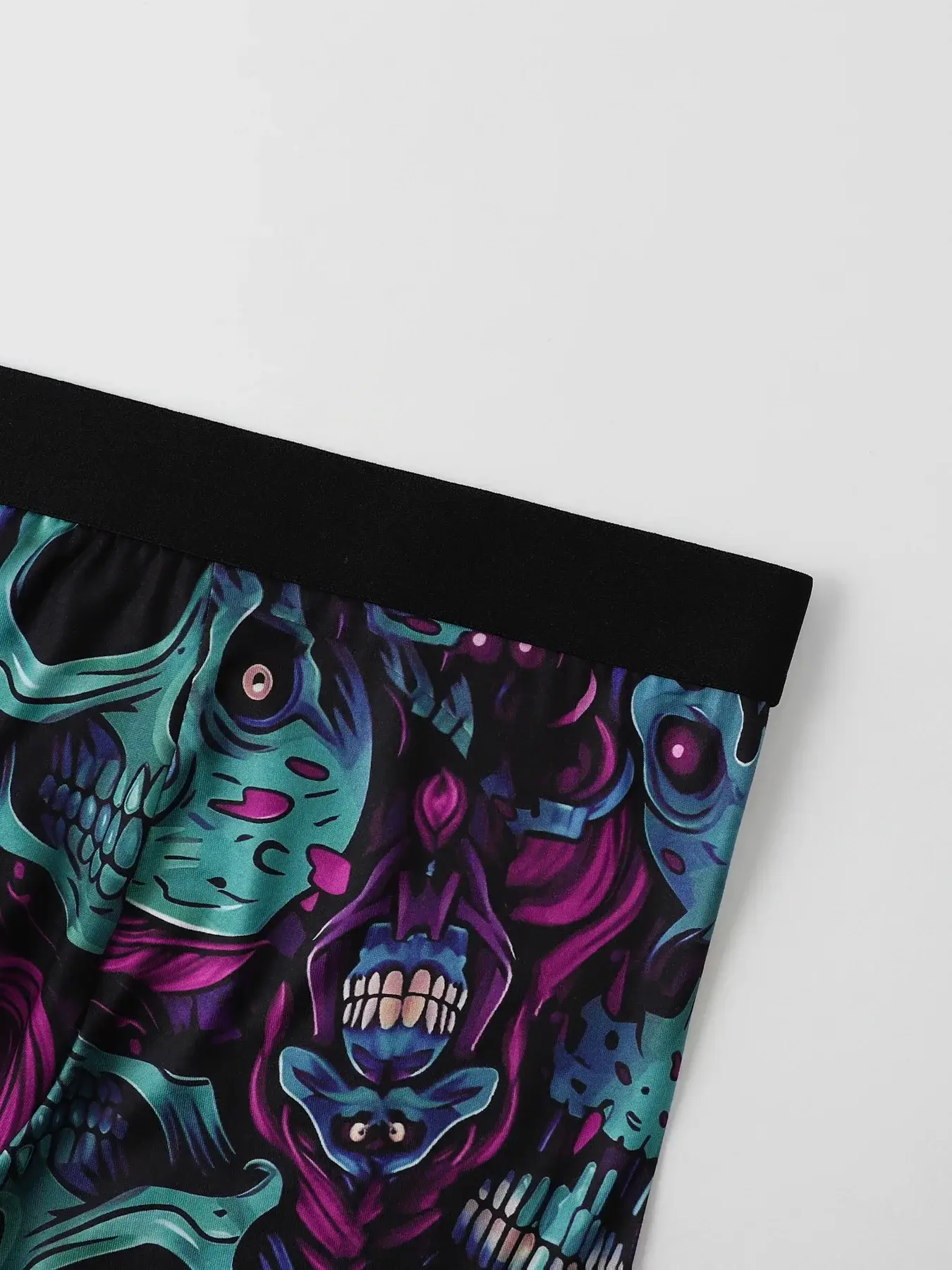 5 pçs aleatório masculino respirável boxer roupa interior com padrões de graffiti coloridos cintura elástica roupa interior na moda e na moda