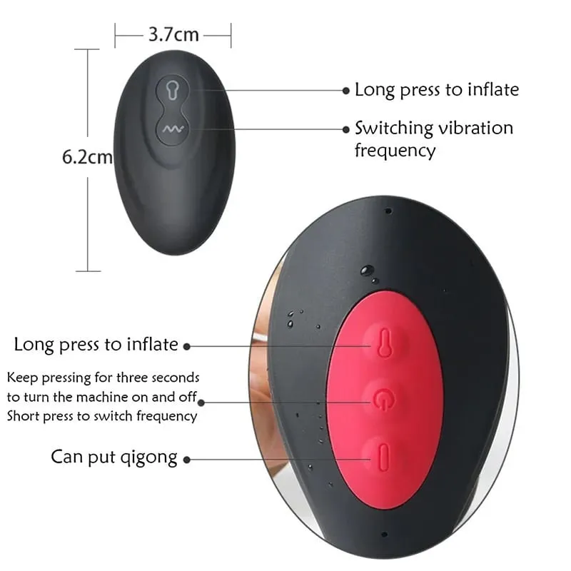 Controle remoto sem fio masculino massagem de próstata vibrador inflável plug anal expansão vibratória brinquedos sexuais anal para homens mulher