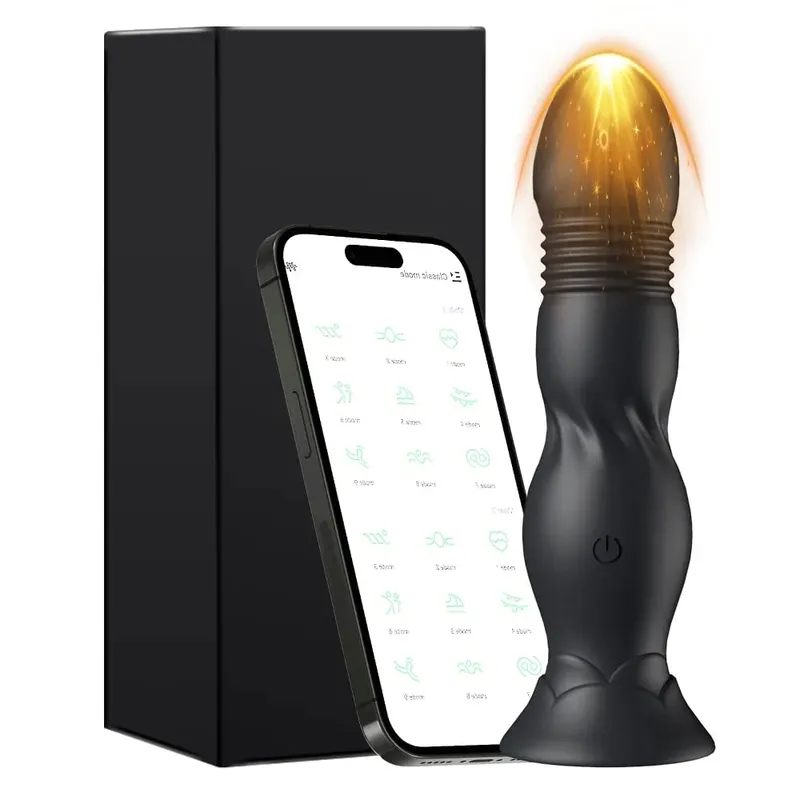Campo luxuoso controle sem fio massageador de próstata vibrador telescópico anal plug para homens vibrador adultos brinquedos sexuais para mulheres homens gay