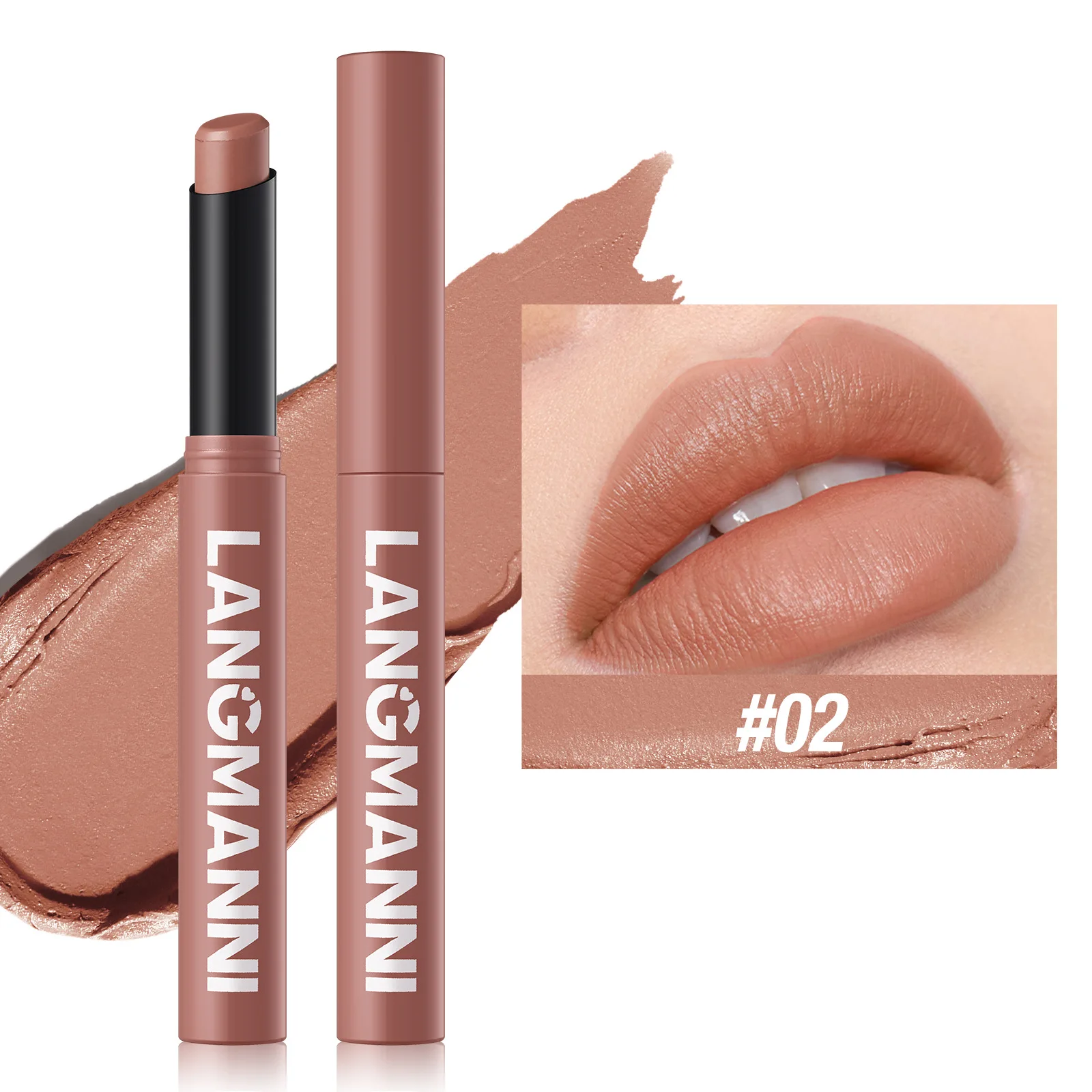 Batom rotativo de veludo fosco, batom à prova d'água de longa duração, copo antiaderente, coloração labial, cosméticos, delineador de maquiagem