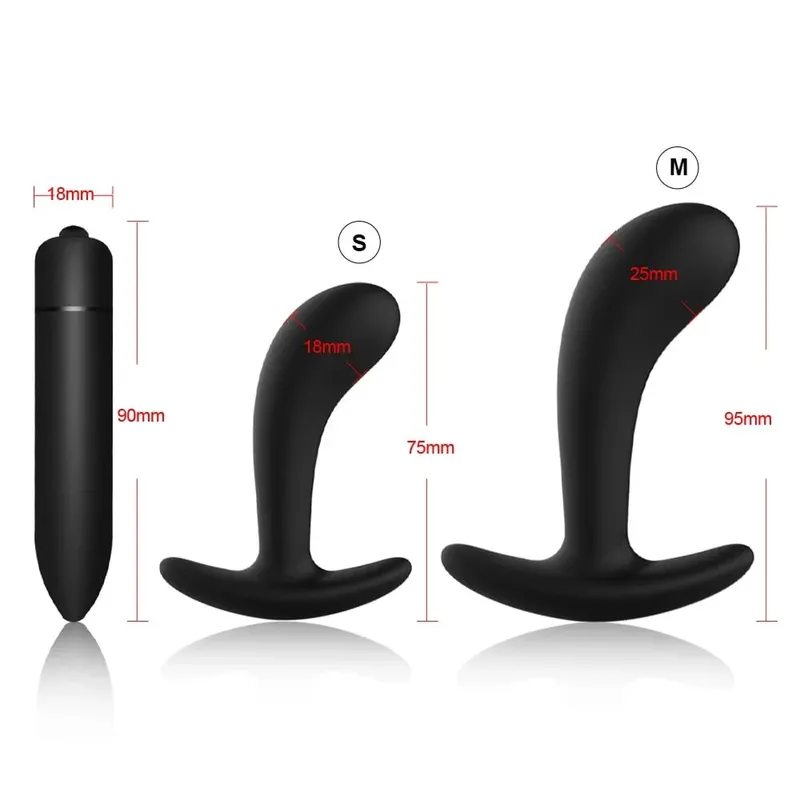 4 pçs iniciante silicone butt plug anal plug para homens massageador de próstata para gay mini bala anal vibrador brinquedo sexual para homens