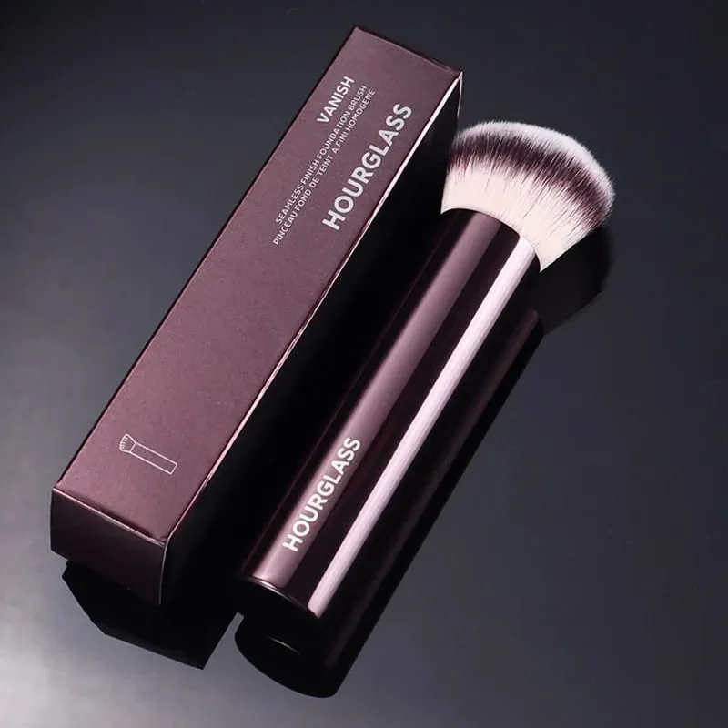 1pc Hourglass Powder Contour Makeup brushes Foundation Blusher Make up brush metal handle Concealer Bronzer high end with box