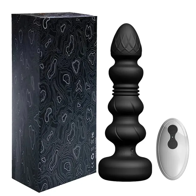 Plugue vibratório telescópico para bunda, vibrador anal sem fio, brinquedos remotos para mulheres, vibrador anal, massageador de próstata, homens, buttplug