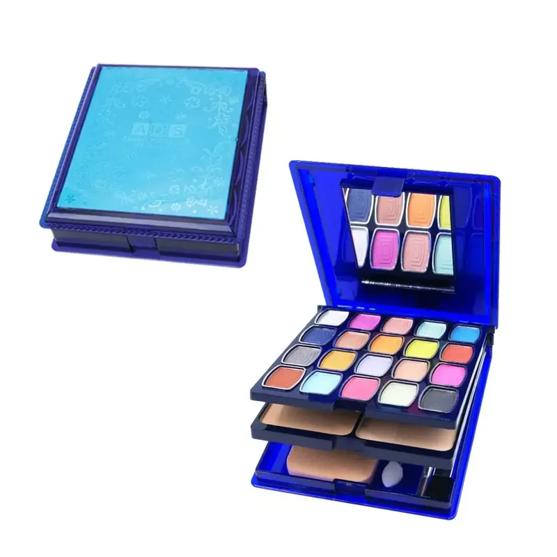 30-color multifunctional makeup palette eyeshadow + blush + powder + lip gloss comes with a powder puff eyeshadow brush cont