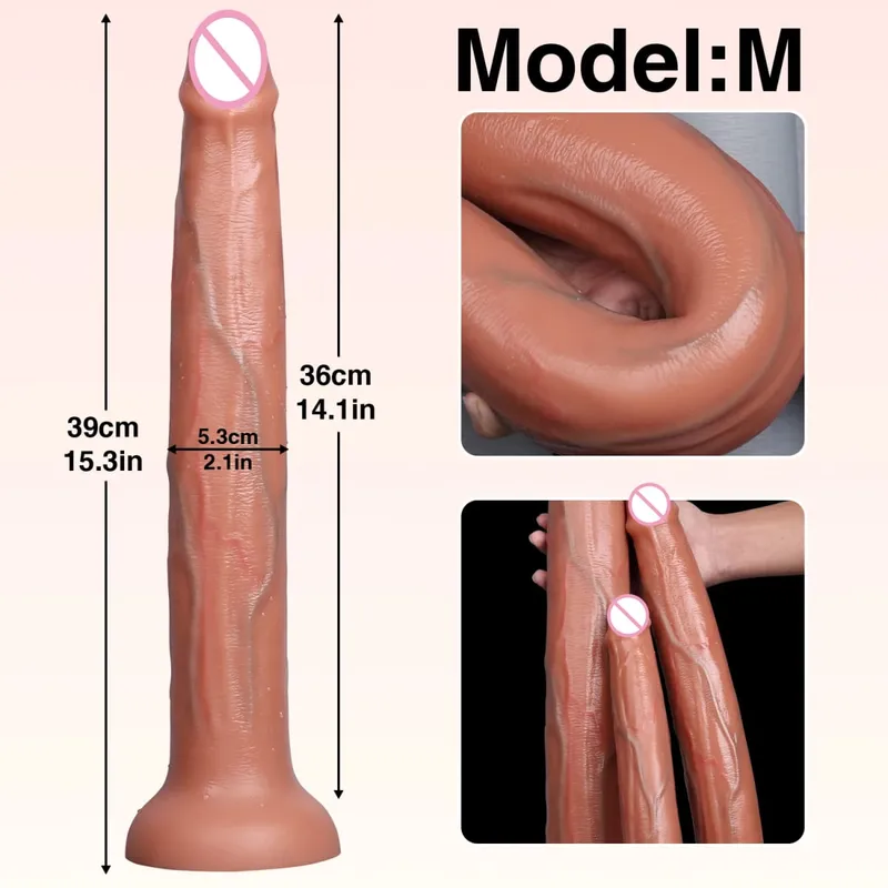 Vibrador longo realista pênis anal estimulador vaginal líquido silicone vibradores brinquedos sexuais para mulheres casais lésbicas homens gay adulto anal