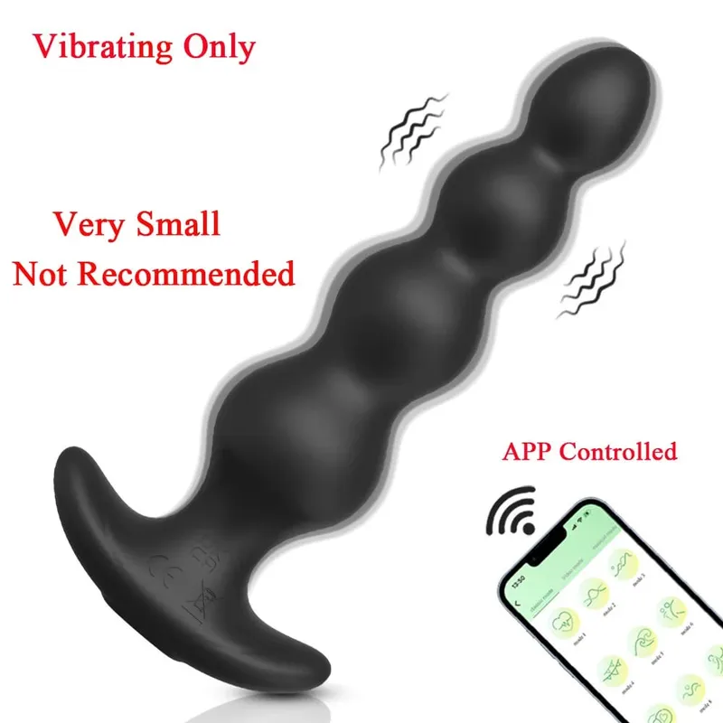 Empurrando Plugue Anal Vibrador Contas Anal Masculino Massageador de Próstata Telescópica Vibratória Butt Plug Estimulador Brinquedos Sexuais para Mulheres Homens