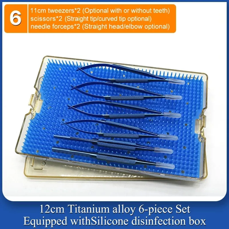 4 Pieces/set Of Ophthalmic Microsurgery Instruments 12/16/18cm Scissors+Needle Holder+tweezers Stainless Steel Surgical Tools