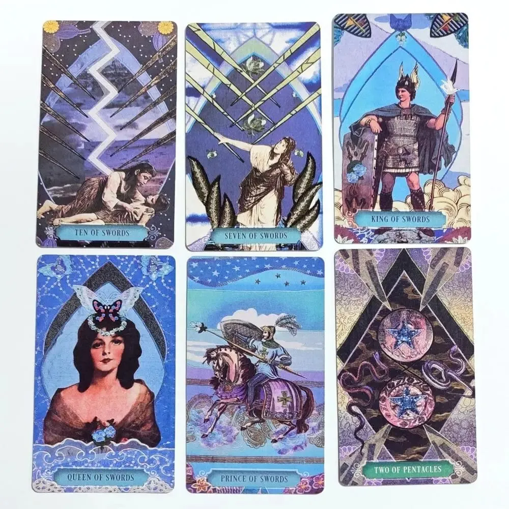 Baralho de tarô Zerner-Farber em relevo duplo, 78 peças, arte de colagem, cartas de tarô, 10,5*6 cm, ferramenta de adivinhação espiritual em caixa rígida