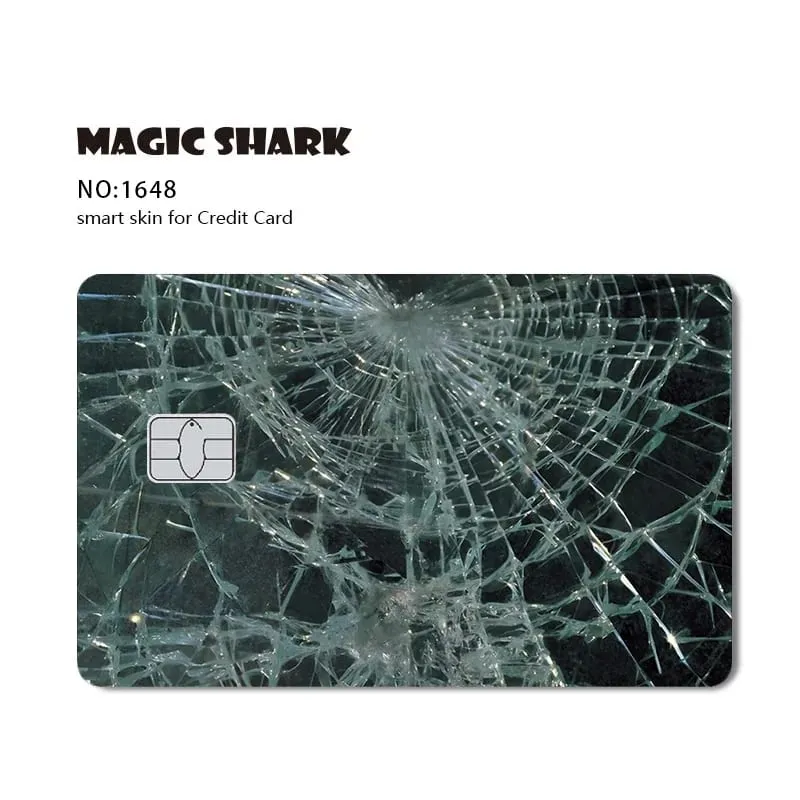 2026 New Magic Shark Anime Money Charge 404 Error ID Game Machine Film Skin Sticker for Debit Bank Credit Card