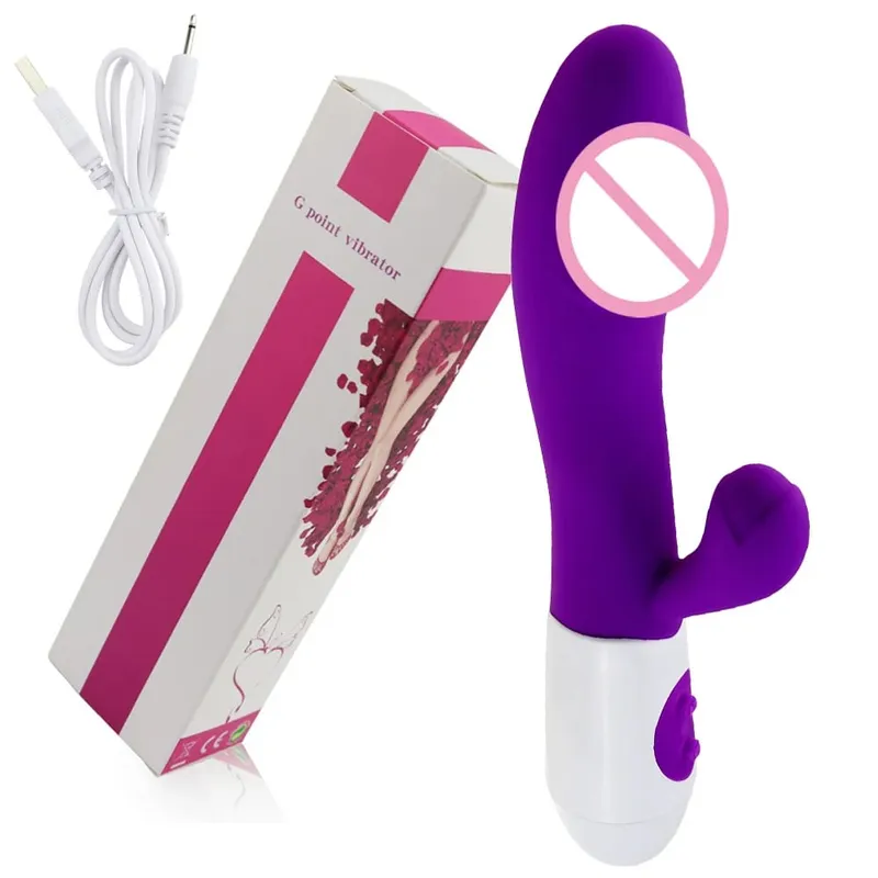 Coelho realista vibrador duplo vibrador g-ponto estimulação do clitóris massageador poderoso vibratório vagina masturbador brinquedo sexual feminino