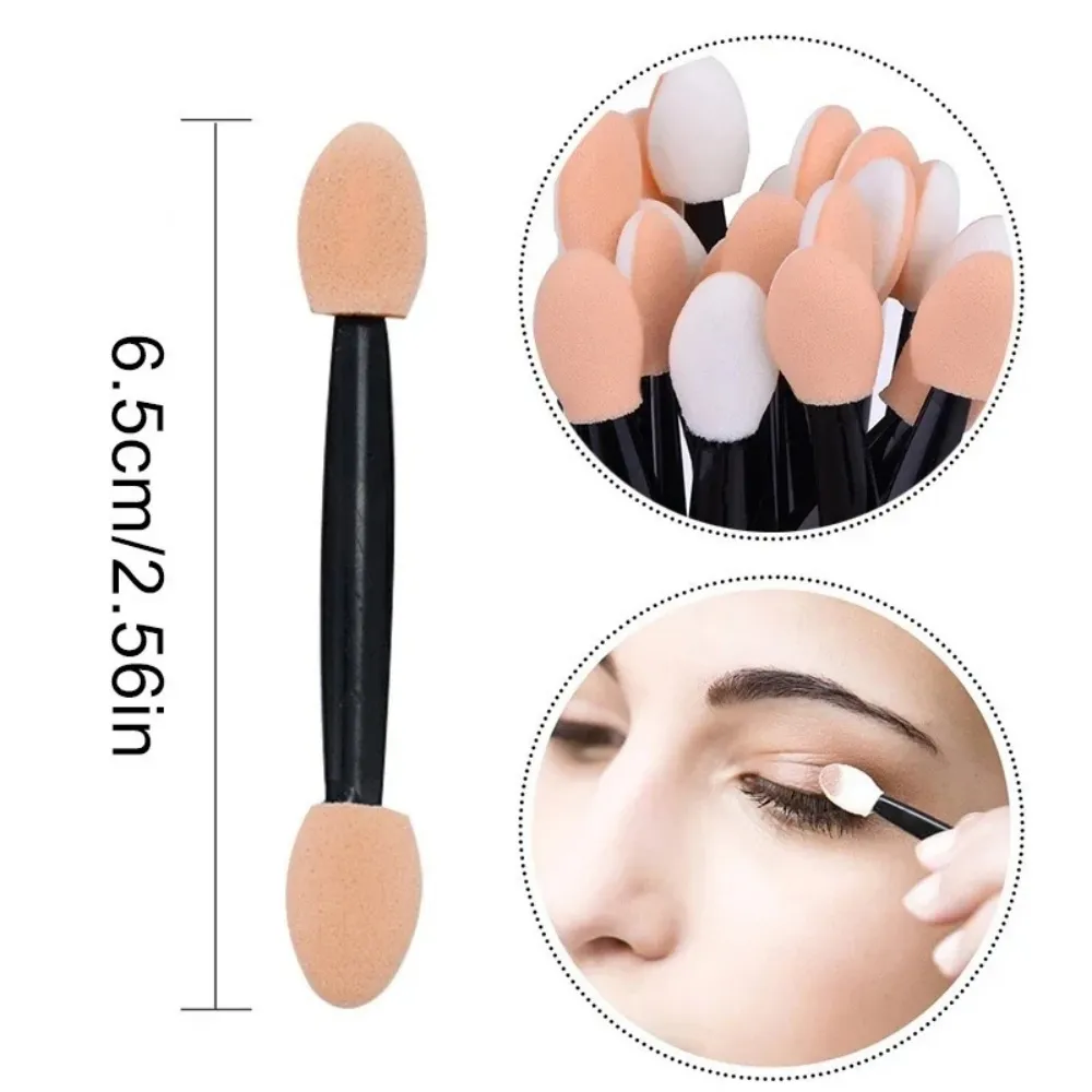 10/30/50 pçs pincéis de sombra de olho compõem beleza ferramenta de maquiagem reutilizável dupla face esponja vara portátil aplicador acessórios