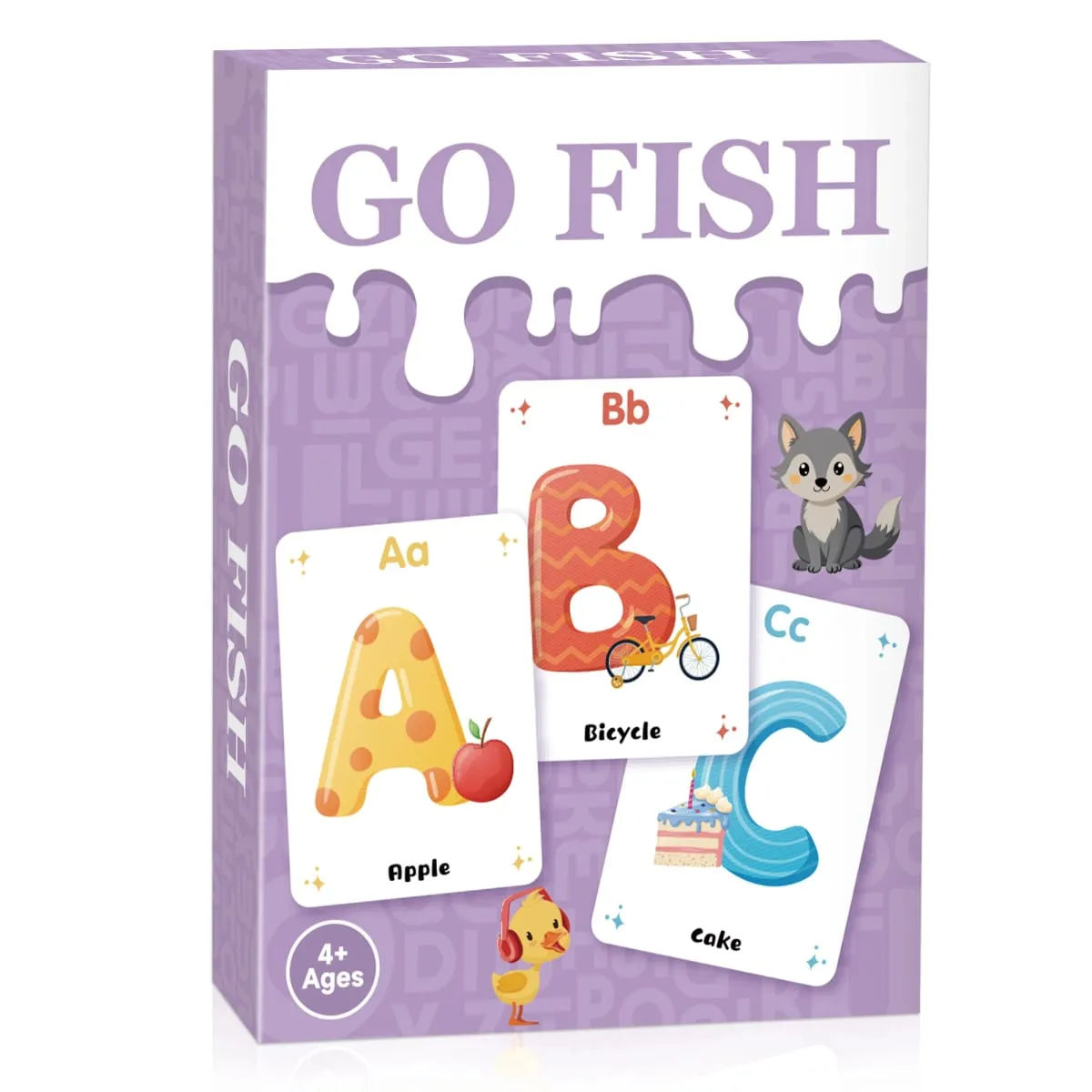 [Jogos de cartas Go Fish] Jogo de cartas educacional para crianças de 4 a 8 anos para presentes de aniversário Jogo familiar noturno pré-escolar