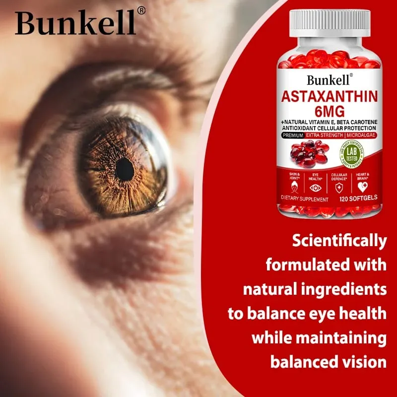 Astaxanthin Capsules - Promotes Cardiovascular Health and Accelerates Metabolism supporting Eye Joint & Skin Health