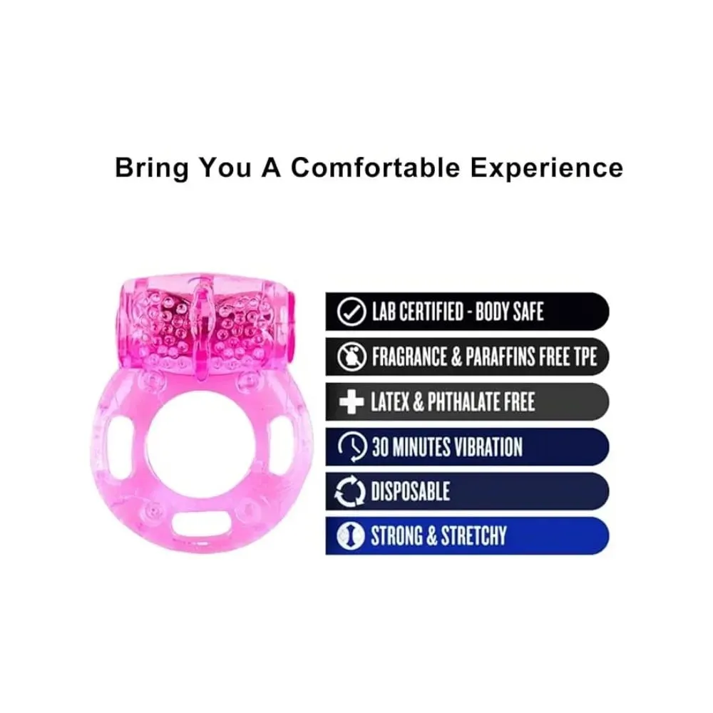 Anel peniano vibratório, anel peniano de silicone com estimulador de clitóris, brinquedos sexuais íntimos para homens, anel vibrador mais forte de longa duração
