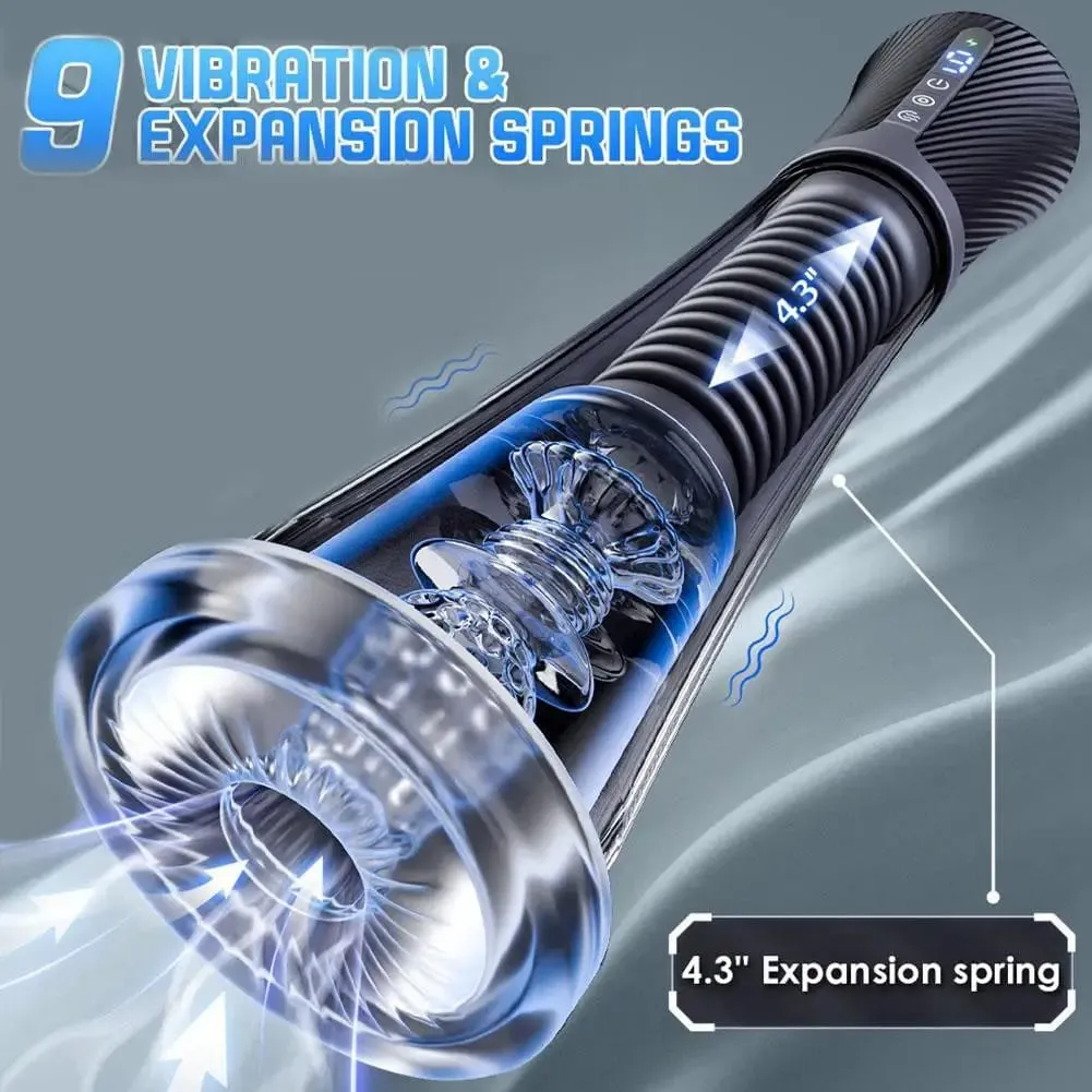 Massageador pessoal masculino com controle por aplicativo, vibração multifrequência, sucção forte, portátil, recarregável, copo de avião, brinquedo sexual