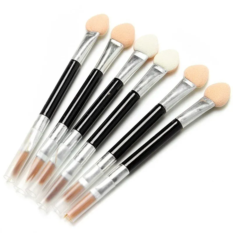 10Pcs Applicator Double-Ended Cosmetic Brushes Women Makeup Eyeshadow Eyeliner Sponge Lip Brush Set Disposable Makeup Brush