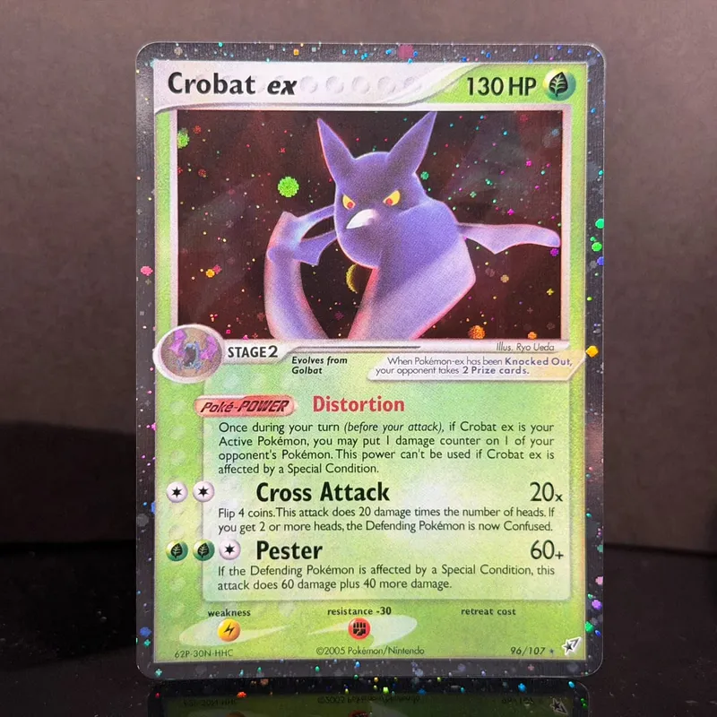 Cartões de proxy Pocket EX Deoxys Crobat Jirachi Latios Sharpedo Salamence Hariyama Deoxys Rayquaza Cosmos Holo Gold Star UR