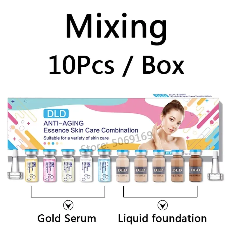 10 Vials Korea BB Cream Glow Essence Beginner Starter Kit Niacinamide Moisturizing Foundation Cream Facial Skin Care