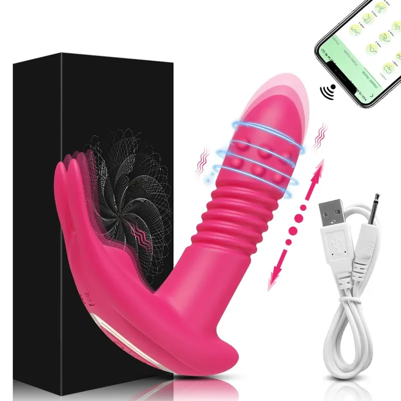Vibrador de impulso para mulheres, vibrador telescópico rotativo, bluetooth, ponto g, estimulador de clitóris, brinquedo sexual, masturbação feminina — image 9