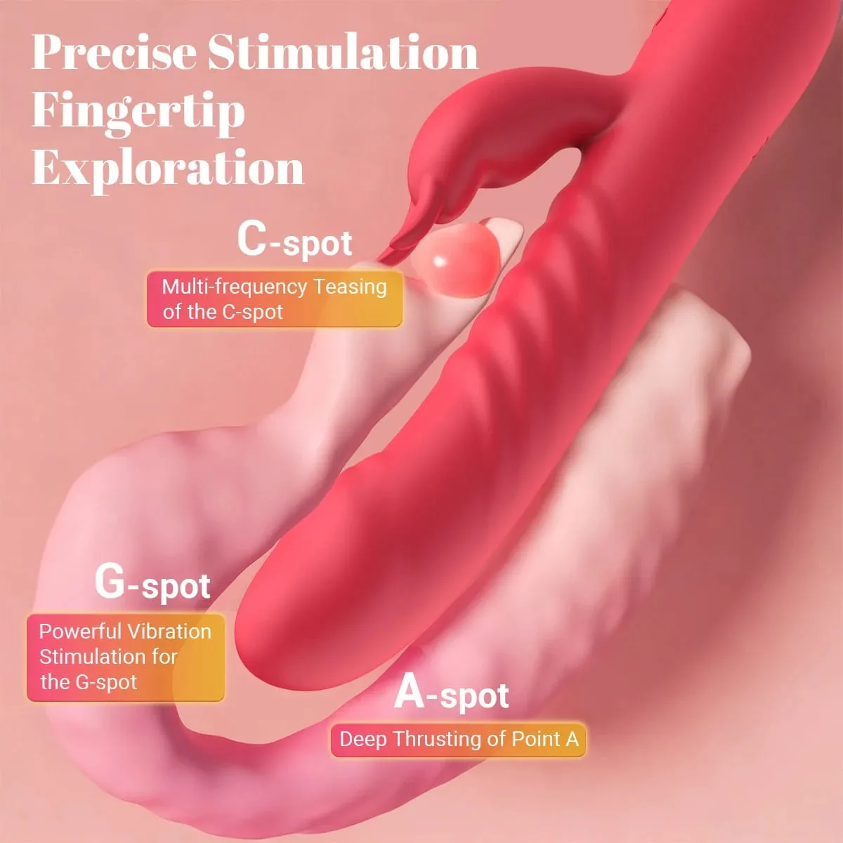Vibrador coelho poderoso para mulheres, vibrador telescópico, ponto g, estimulador clitoriano de silicone, masturbador feminino, brinquedos sexuais — image 2