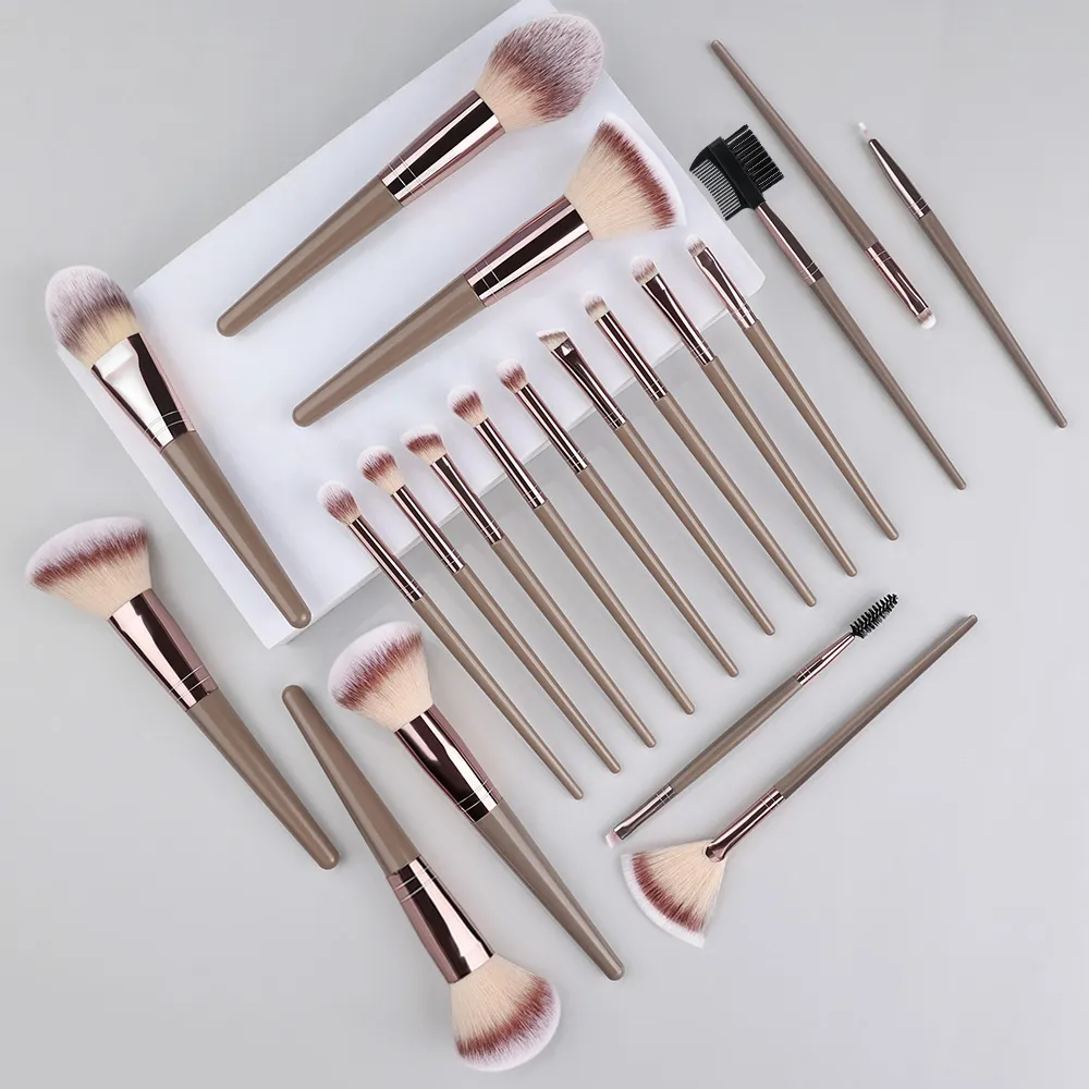 3-20種化妝刷套裝眼影蓬鬆粉底遮瑕腮紅高光收納盒女化妝品美容工具
