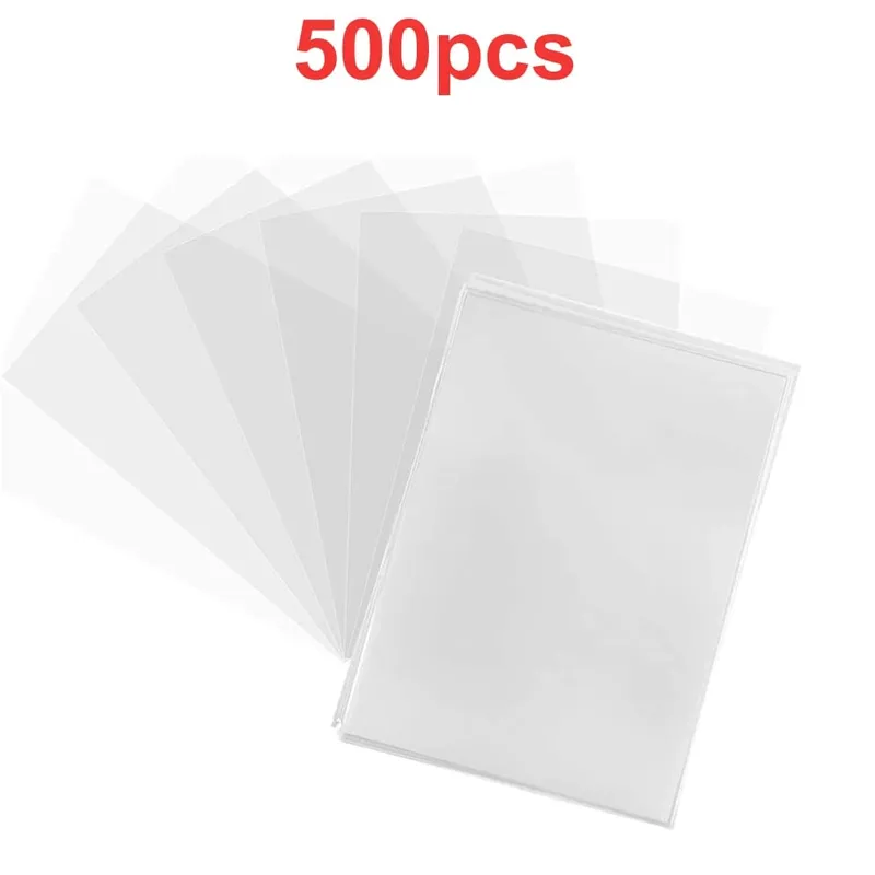 100 pçs transparente cartão de jogo capa clara protetor manga titular para pokmones jogo de tabuleiro id pasta de negociação foto bolsa kit brinquedo