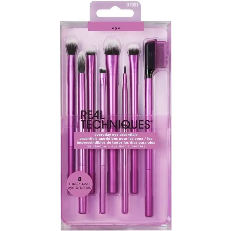 8 pçs/set pincéis de maquiagem para os olhos kit de ferramentas de maquiagem de cabelo sintético macio adequado para iniciantes