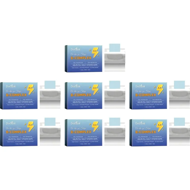 Docteat B-Complex Oral Dissolving Strips Supports Energy Metabolism and Nerve Health Helps Fill Daily Vitamin Gaps 7 Strips — image 10