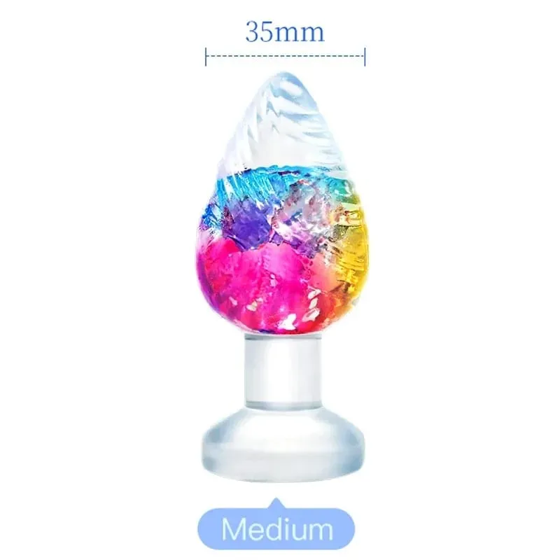 Plugue anal de silicone líquido, plugue anal macio e fácil de limpar, plugue anal de arco-íris, plugue anal para bunda, brinquedos sexuais adultos, casais, jogo para adultos