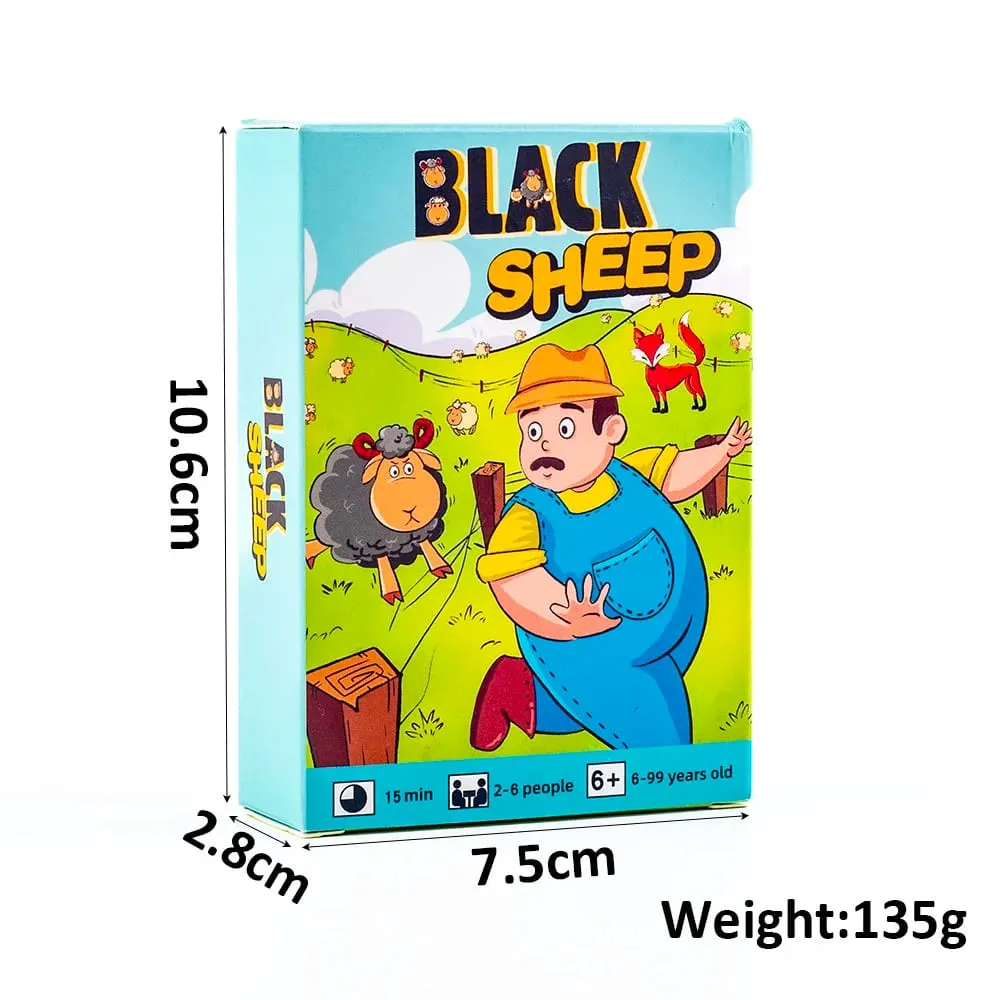 Venda quente Black Sheep Party Game Cards Interativo Intellectua Jogo de Tabuleiro Engraçado Família Amigos Festa Brinquedo Presente para Crianças 10.6*7.5cm