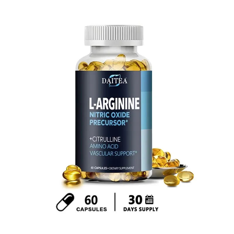 Daitea L-Arginine Supplement - For energy strength and endurance support during exercise | Muscle Mass Non-GMO