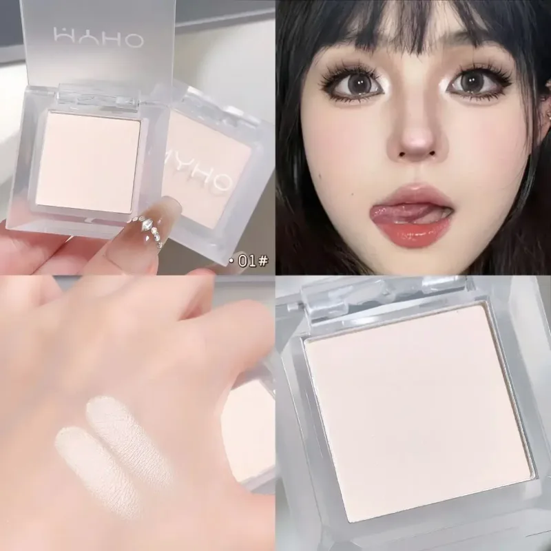 Monochrome Matte White Black Eyeshadow Highlighter Makeup Palette Waterproof Face Contouring Brighten Eyeshadow Lying Silkworm