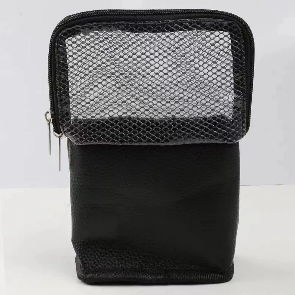 Bolsa de pincéis de maquiagem de malha à prova d'água, organizador de armazenamento de pincéis de maquiagem, bolsa de higiene pessoal para mulheres e meninas