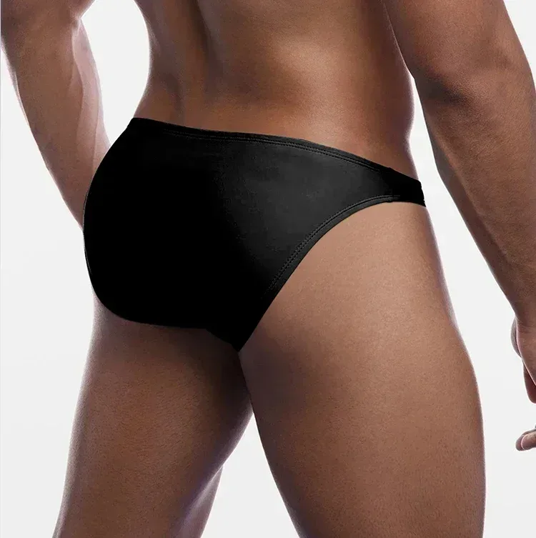 Cuecas modais masculinas de cintura baixa, sexy, cor sólida, simples, triângulo, roupa íntima, esportes, respirável, confortável, calcinha masculina