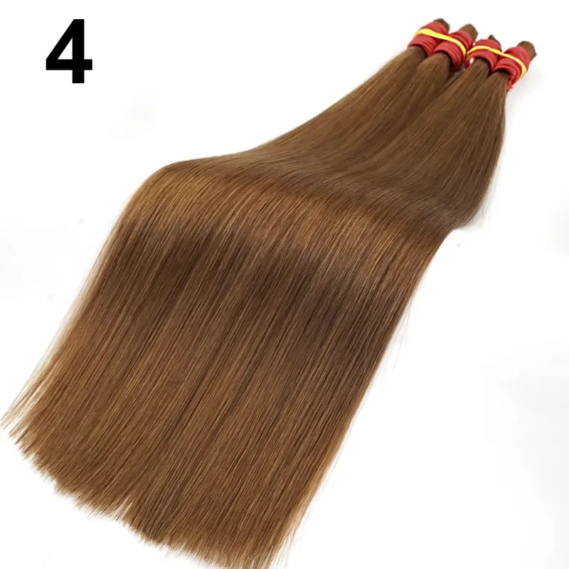Kein Schuss, 100 % Echthaar-Extensions, Remy-Echthaar, unverarbeitetes natürliches schwarzes indisches Jungfrau-Haar, geflochten für Frauen