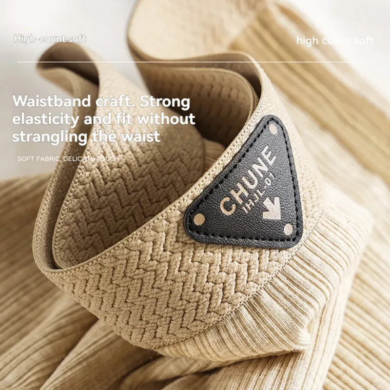 3PCS/Pack 100% Cotton Solid Striped Men's Panties For 40-100kg Breathable Mesh Crotch Underpants High Elastic Waistband Boxers