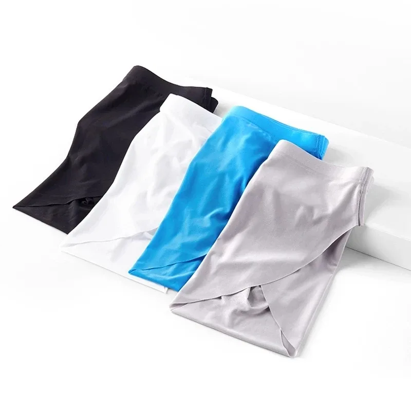 3PCS/lot Men's Ice Silk Briefs Ultra-thin Transparent Seamless Underpants 3D Pouch Sexy Quick Dry Breathable Underwear Panties